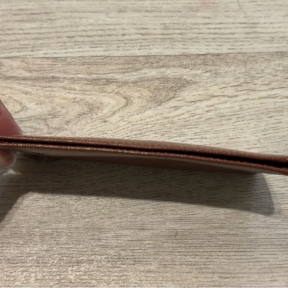 VINTAGE Louis Vuitton Taiga ID / Photo / Card Holder Brown Leather Wallet EUC
